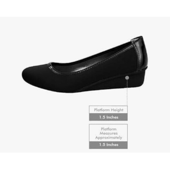 LONDON FOG Chester Neoprene Dress Wedge Size 8 Medium -  New w/ Defect - Picture 9 of 10